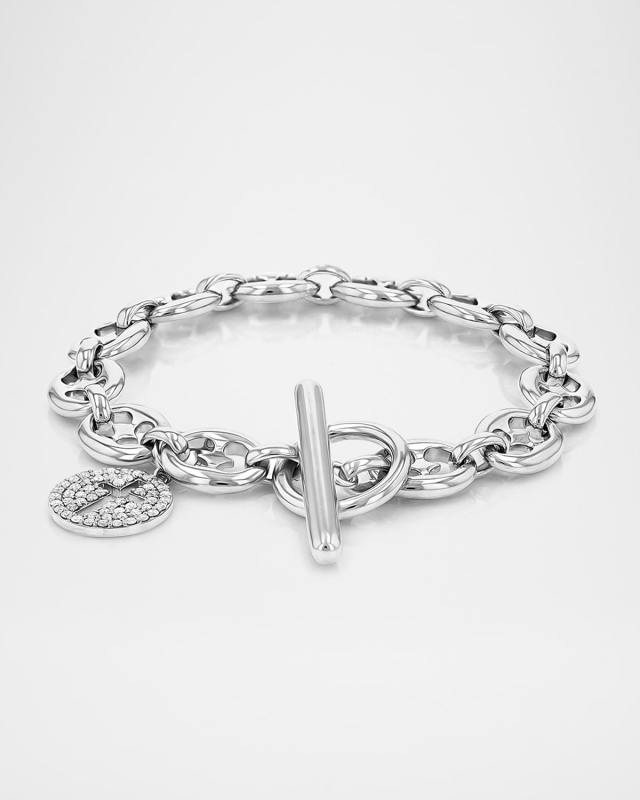 Mariner Toggle Cross Charm Bracelet